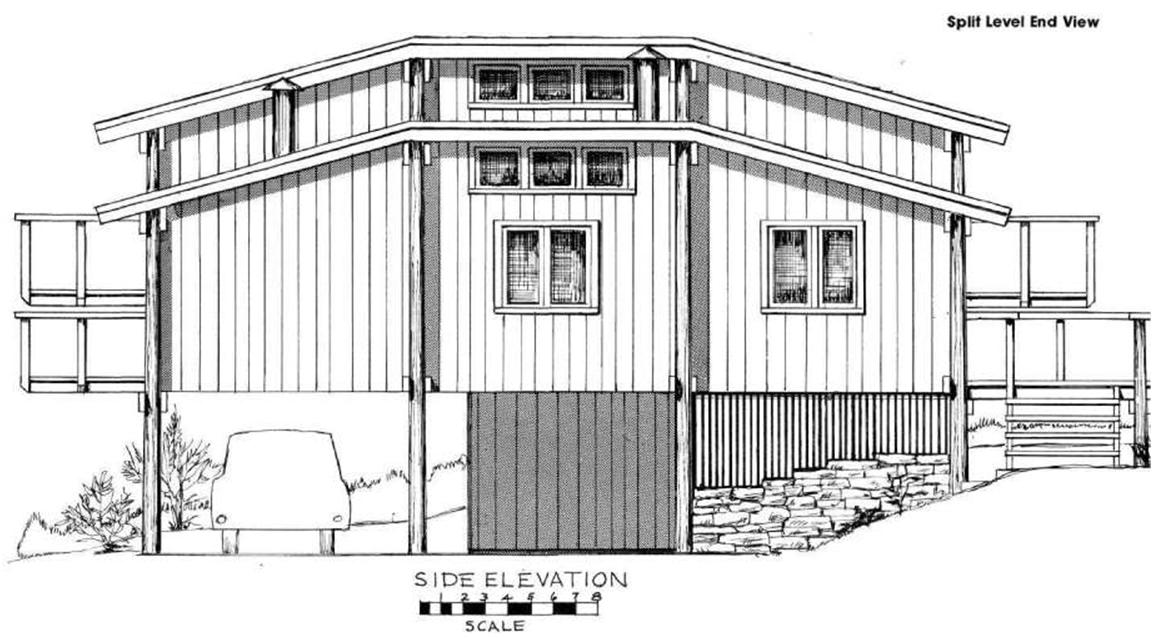 split level house elevation